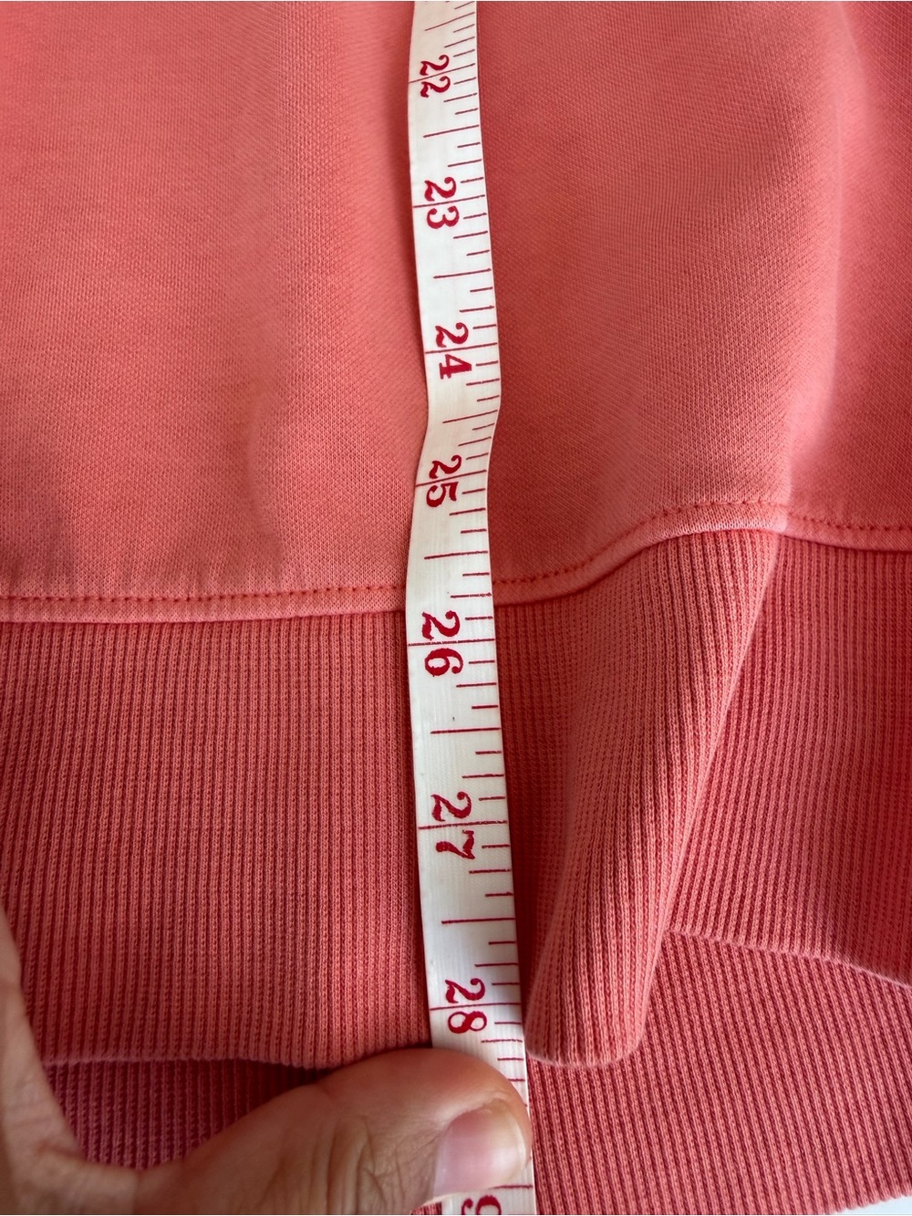 Athleta Women’s Large Coral Hoodie Pullover V Neck Relaxed Athleisure Sweatshirt - Picture 5 of 7